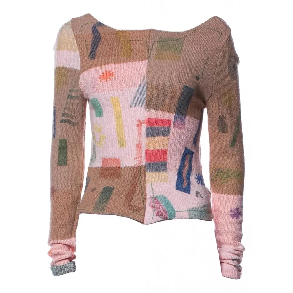 Eckhaus Latta Filati Patchwork Knit Sweater Top